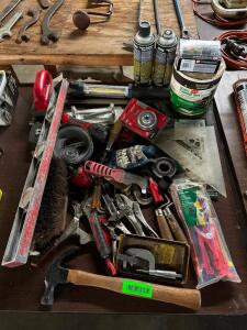 LARGE GROUP OF ASSORTED HARDWARE AND HAND TOOLS