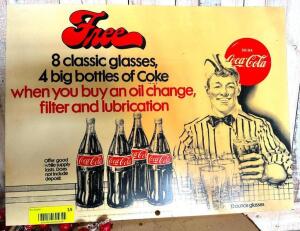 DESCRIPTION: VINTAGE COLLECTIBLE COCA-COLA ADVERTISEMENT SIZE: 14"X18" QTY: 1