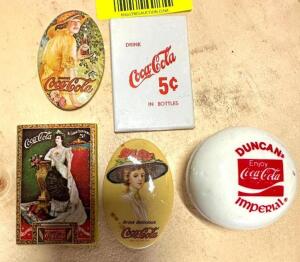 DESCRIPTION: (5) VINTAGE COCA-COLA COLLECTIBLES QTY: 5