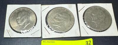 DESCRIPTION: (3) E SERIES COLLECTIBLE SILVER DOLLARS QTY: 3