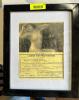 DESCRIPTION: FRAMED LICENSE FOR PROSTITUTION SIZE: 13"X17" QTY: 1