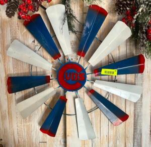 DESCRIPTION: METAL CUBS WINDMILL SIZE: 22" QTY: 1