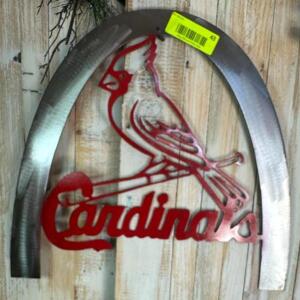 DESCRIPTION: METAL CARDINAL ARCH SIGN SIZE: 16"X16" QTY: 1