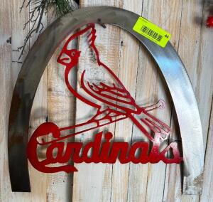 DESCRIPTION: METAL CARDINAL ARCH SIGN SIZE: 16"X16" QTY: 1