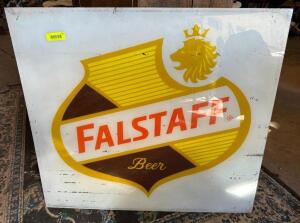 DESCRIPTION: VINTAGE FALSTAFF SIGN SIZE: 38"X34" QTY: 1