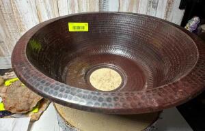 DESCRIPTION: COPPER SINK BOWL SIZE: 15"X6" QTY: 1