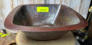 DESCRIPTION: COPPER SINK BOWL SIZE: 12"X5" QTY: 1