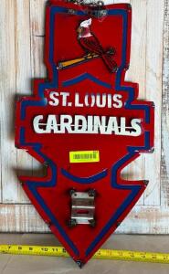 DESCRIPTION: ST. LOUIS CARDINALS BOTTLE OPENER SIGN SIZE: 24"X13" QTY: 1