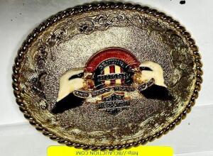 DESCRIPTION: HARLEY BELT BUCKLE SIZE: 4" QTY: 1