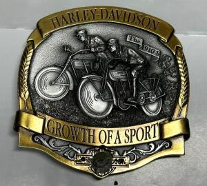 DESCRIPTION: HARLEY BELT BUCKLE SIZE: 4" QTY: 1