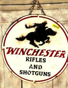 DESCRIPTION: WINCHESTER SIGN SIZE: 22" QTY: 1