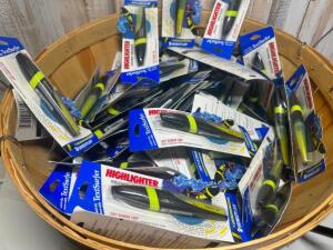 DESCRIPTION: FULL BUSHELL BASKET OF HIGHLIGHTERS QTY: 1