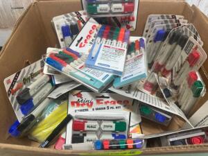 DESCRIPTION: BOX OF ASSORTED DRY ERASE MARKERS QTY: 1