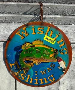 DESCRIPTION: GONE FISHING SIGN SIZE: 12" QTY: 1