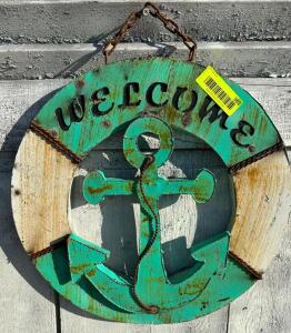 DESCRIPTION: METAL WELCOME SIGN SIZE: 12" QTY: 1