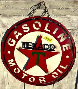 DESCRIPTION: TEXACO METAL SIGN SIZE: 22" QTY: 1