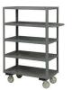 DESCRIPTION: (1) UTILITY CART BRAND/MODEL: DURHAM #1836-5-95 INFORMATION: GRAY, STEEL SIZE: 5 SHELVES, 30" X 48" X 56" RETAIL$: $635.00 EA QTY: 1