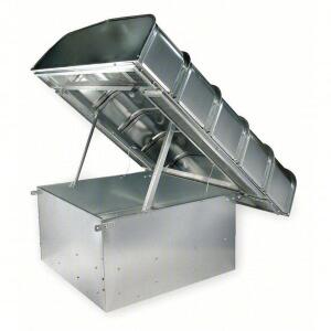 DESCRIPTION: (1) ROOF VENT HOOD BRAND/MODEL: DAYTON #3FKE1 INFORMATION: STEEL, GALVANIZED SIZE: 2,520 CFM @ 0.100 IN SP, 44 IN HOOD LG, 48 IN HOOD WD,