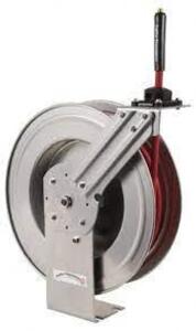 DESCRIPTION: (1) SPRING RETURN HEAVY DUTY HOSE REEL BRAND/MODEL: PRO-SOURCE #2830025010PRO INFORMATION: GRAY SIZE: 1/4" X 50' RETAIL$: $341.67 EA QTY: