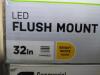 DESCRIPTION: (2) LED FLUSH MOUNT BRAND/MODEL: COMMERCIAL ELECTRIC #1000 021 230 INFORMATION: BRUSHED NICKEL SIZE: 18.1" X 32.3" X 4.7" H RETAIL$: $49. - 7