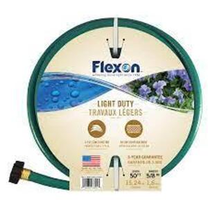 DESCRIPTION: (2) LIGHT-DUTY HOSE BRAND/MODEL: FLEXON INFORMATION: GREEN SIZE: 50' RETAIL$: $21.55 EA QTY: 2