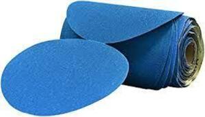 DESCRIPTION: (5) ROLLS OF (100) BLUE ABRASIVE DISC ROLLS BRAND/MODEL: 3M #36204 RETAIL$: $152.60 TOTAL SIZE: 6IN 120 GRIT QTY: 5