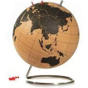 DESCRIPTION: (2) CORK GLOBES FOR DECOR BRAND/MODEL: NAVARIS INFORMATION: WITH PINS RETAIL$: $35.99 EA QTY: 2