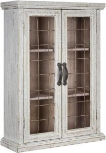 DESCRIPTION: (1) RUSTIC STORAGE CABINET BRAND/MODEL: AMERICAN ART DECOR RETAIL$: $209.99 SIZE: 25X8X18 QTY: 1