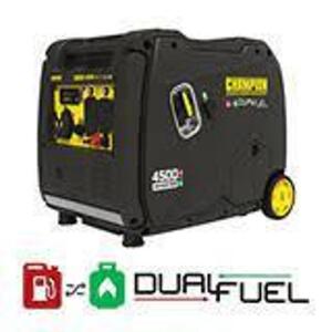 DESCRIPTION: (1) PORTABLE DUAL FUEL INVERTER BRAND/MODEL: CHAMPION #200991 INFORMATION: 4500W PEAK/3500W RATED RETAIL$: $1,099.99 QTY: 1