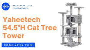 DESCRIPTION: (1) MULTI LEVEL INDOOR CAT TREE AND CONDO BRAND/MODEL: YAHEETECH #591832 RETAIL$: $61.99 SIZE: 54.5 H QTY: 1