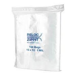 DESCRIPTION: (6) PACKS OF (100) RECLOSABLE POLY BAGS BRAND/MODEL: RELOC ZIPPIT #38UV40 RETAIL$: $69.08 SIZE: 9X12 QTY: 6