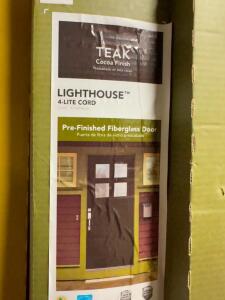 DESCRIPTION: LIGHTHOUSE 4-LITE CORD TEAK COCOA DOOR BRAND/MODEL: FEATHER RIVER QTY: 1