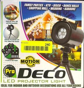 DECO LED PROJECTOR LIGHT RETAILS FOR $19.99