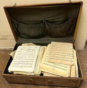 LARGE SUITCASE OF SHEET MUSIC