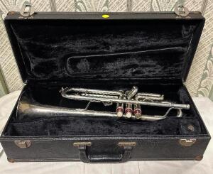 LAVAL SILVER PLATED TRUMPET WITH HARD CASE