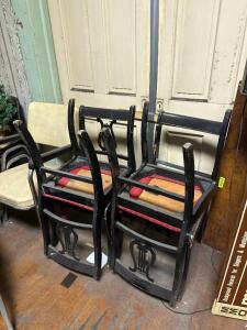 (4) - LYRE BACK CHAIRS