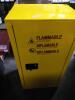 DESCRIPTION: (1) FLAMMABLES SAFETY CABINET BRAND/MODEL: CONDOR #42X496 INFORMATION: YELLOW SIZE: 16 GAL CAPACITY, 0 DRUM CAPACITY, 23 IN X 18 IN X 45 - 3