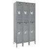 DESCRIPTION: (1) SET OF PREMIUM SCHOOL LOCKERS BRAND/MODEL: HALLOWELL INFORMATION: DARK GREY SIZE: 2 TIER, 3 WIDE, 6 OPENINGS RETAIL$: $832.95 EA QTY: - 2