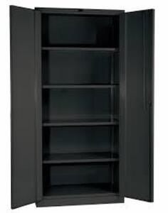 DESCRIPTION: (1) STORAGE CABINET WITH SHELVING, OPEN DOORS BRAND/MODEL: HALLOWELL INFORMATION: BLACK SIZE: MUST COME INSPECT FOR ALL PIECES RETAIL$: $