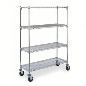 DESCRIPTION: (1) WIRE SHELVING UNIT BRAND/MODEL: METRO #2EWT3 INFORMATION: SILVER SIZE: 48 IN X 24 IN X 67 7/8 IN, DRY, QUICK-ADJUST, 4 SHELVES RETAIL