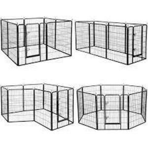 DESCRIPTION: (2) DOG PLAYPEN BRAND/MODEL: YAHEETECH #613782 INFORMATION: BLACK SIZE: 8 PIECES RETAIL$: $79.99 EA QTY: 2