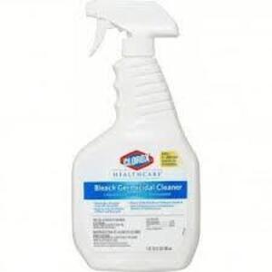 DESCRIPTION: (6) BLEACH GERMICIDAL CLEANER BRAND/MODEL: CLOROX HEALTHCARE #6VDE6 SIZE: 1QT RETAIL$: $19.87 EA QTY: 6