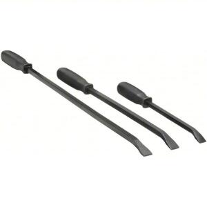 DESCRIPTION: (1) SET OF (3) PRY BAR WITH SCREWDRIVER HANDLE BRAND/MODEL: WESTWARD #31MA32 INFORMATION: BLACK, CHISEL END SIZE: 12 IN_18 IN_25 IN OVERA