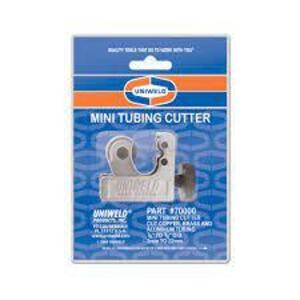 DESCRIPTION: (3) MINI TUBING CUTTER BRAND/MODEL: UNIWELD #70000 SIZE: 1/8" TO 7/8" RETAIL$: $10.75 EA QTY: 3