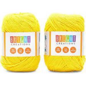 DESCRIPTION: (3) BAGS OF (2) SPOOLS OF YARD BRAND/MODEL: BRIGHT CREATIONS INFORMATION: YELLOW SIZE: 165 YARD SKEIN RETAIL$: $13.00 PER BAG QTY: 3