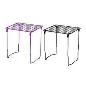 DESCRIPTION: (4) LOCKER ORGANIZER SHELF BRAND/MODEL: BOSTITCH INFORMATION: WIRE, PURPLE RETAIL$: $8.99 EA QTY: 4