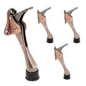 DESCRIPTION: (6) KICK DOWN DOOR STOPPER BRAND/MODEL: BUILT INDUSTRIAL INFORMATION: GOLD FINISH RETAIL$: $29.99 EA QTY: 6