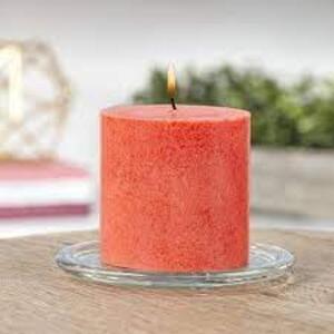 DESCRIPTION: (2) UNSCENTED PILLAR CANDLE BRAND/MODEL: MAINSTAYS INFORMATION: RED SIZE: 3X4 RETAIL$: $3.33 EA QTY: 2