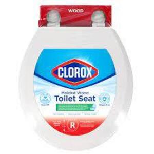 DESCRIPTION: (1) DURABLE PLASTIC TOILET SEAT BRAND/MODEL: CLOROX INFORMATION: WHITE RETAIL$: $18.97 EA QTY: 1