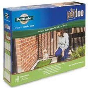 DESCRIPTION: (1) PORTABLE INDOOR AND OUTDOOR DOG POTTY BRAND/MODEL: PETSAFE PETLOO RETAIL$: $94.95 EA QTY: 1